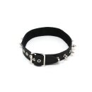 Rimba Halsband verziert mit Spikes Schwarz M-L