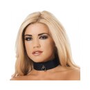 Rimba Halsband verziert mit Ring Schwarz S-M