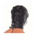 Rimba mask with removable gag, mouth and eye parts black