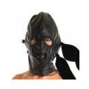 Rimba mask with removable gag, mouth and eye parts black