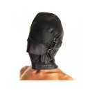 Rimba mask with removable gag, mouth and eye parts black