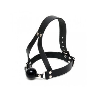 Rimba ball gag with head strap black Ø 4.4 cm