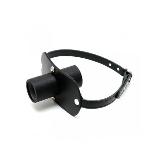 Rimba Gag with Urine Tube Black Ø 4 cm