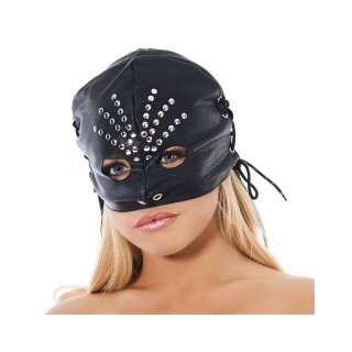 Rimba mask decorated with studs black one size