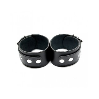 Rimba Split Leather Handcuffs Black