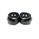 Rimba Split Leather Handcuffs Black