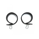 Rimba Luxe Leather Handcuffs with Carabiner Hook Black