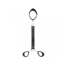 Rimba Hals- und Handfesseln Kombi mit Karabinerhaken Schwarz