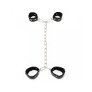 Rimba Arm and Ankle Cuffs Combo with Chains Silver Black