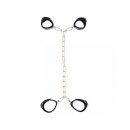 Rimba Arm and Ankle Cuffs Combo with Chains Silver Black