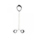 Rimba Hals-Handfessel Kombi mit Ketten Silber Schwarz