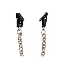 Rimba Brustklammern mit Kette Silber Schwarz 2 Stück