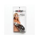 Rimba Verstellbare Nippelklemmen mit Kordeln Silber 2...