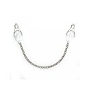 Rimba Verstellbare Nippelklemmen mit Kette Silber 2...