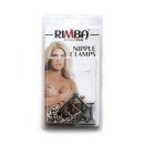 Rimba Verstellbare Nippelklemmen mit Kette Silber 2...