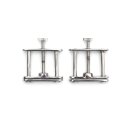 Rimba Verstellbare Nippelklemmen Silber 2 Stück