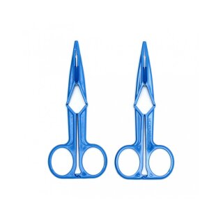 Rimba Nippelklemmen in Scheren-Form Blau 2 Stück