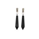 Rimba Nippelklemmen mit Gewicht Schwarz Silber 2 x 250 g