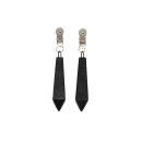 Rimba Nippelklemmen mit Gewicht Schwarz Silber 2 x 300 g