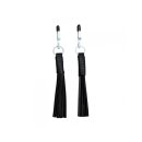 Rimba Brustklammern mit kleinen Lederpeitschen Schwarz 2...