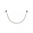 Rimba Nipple Clamps with Chain Black Silver 2 Pieces
