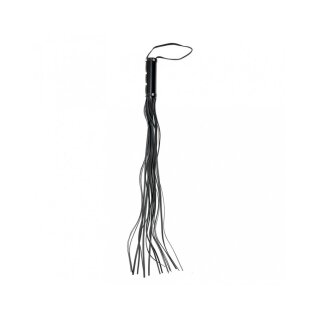Rimba Bondage Play Whip with 19 Strings (80 cm) Black