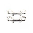 Rimba Doppelte Karabinerhaken Silber 2 Stück