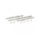 Rimba Verstellbare Spreizstange mit 4 Ringen Silber 55-85 cm