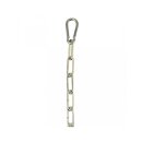 Rimba Kette mit 2 Karabinerhaken Silber 100 cm