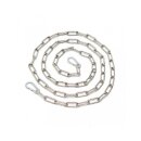 Rimba Kette mit 2 Karabinerhaken Silber 200 cm