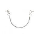 Rimba Verstellbare Nippelklemmen mit Kette Silber 2...