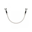 Rimba Nipple Clamps with Chain Silver Black 2 Pieces