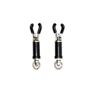 Rimba Nippelklemmen Schwarz Silber 2 Stück