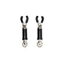 Rimba Nippelklemmen Schwarz Silber 2 Stück