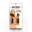 Rimba Nippelklemmen Schwarz Silber 2 Stück