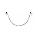 Rimba Verstellbare Nippelklemmen mit Kette Silber 2...