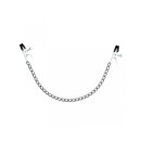 Rimba Verstellbare Nippelklemmen mit Kette Silber 2...