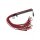 Rimba Whip with 12 Hand-Braided Leather Strands Red Black