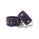 Rimba Ankle Cuffs with Carabiner Hook Purple Black
