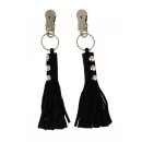 Rimba Nipple clamps with little leather whip attached