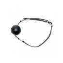 Rimba Ball Gag with Leather Strap Black Ø 4.4 cm