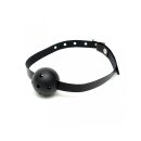 Rimba Ball Gag with Leather Strap Black