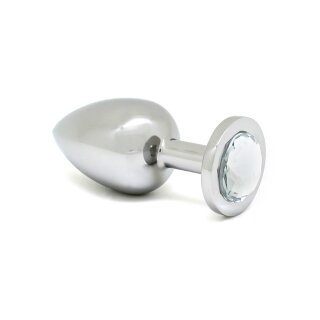 Rimba Anal Plug with Crystal Silver Ø 4 cm
