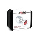 Rimba Anal Plug with Crystal Silver Red Ø 4 cm