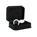 Rimba Analplug mit Kristall Silber Schwarz Ø 4 cm