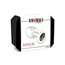 Rimba Anal Plug with Crystal Silver Black Ø 4 cm