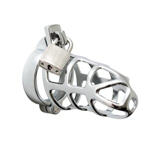 Rimba Penis Cage with Lock Silver 7 cm Ø 5 cm
