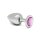 Rimba Anal Plug with Crystal Silver Pink Ø 4 cm