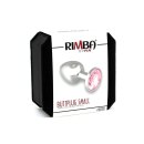 Rimba Analplug mit Kristall Silber Rosa Ø 3 cm