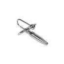 Rimba Penis Plug with Glans Ring Silver Ø 3 cm